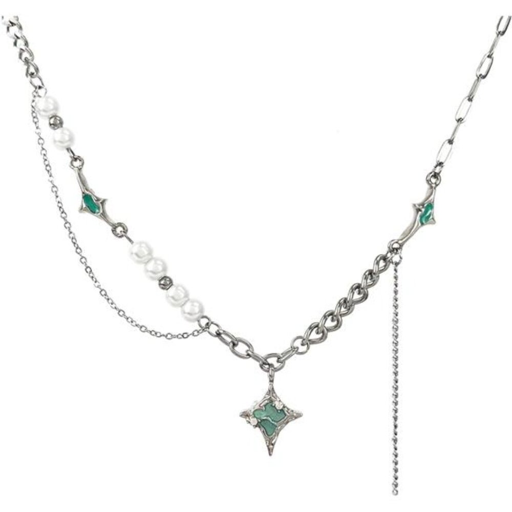 Y2k Irregular Necklace Star Pendant